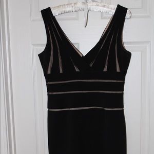 Size 8 black and nude cocktail dress